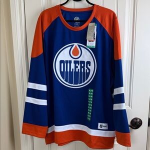 Official NHL Edmonton Oilers Hockey Jersey Blue Orange NWT Men’s XL